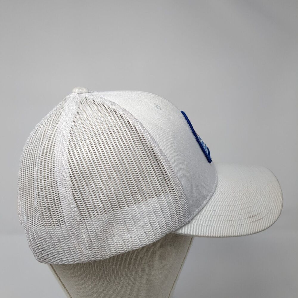 Sunset Waves Patch Snapback Trucker Hat White One… - image 4